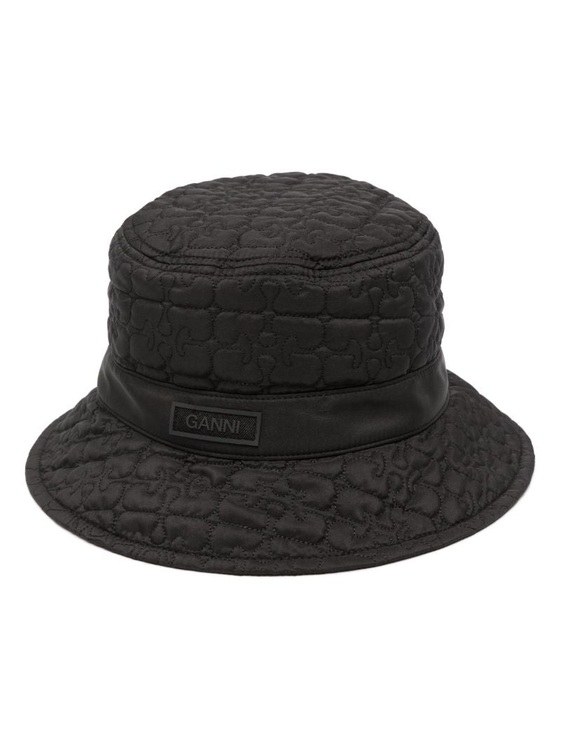 Black Quilted Bucket Hat