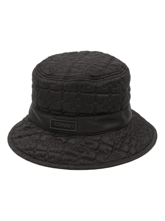 Black Quilted Bucket Hat
