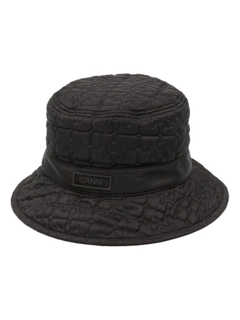 Black Quilted Bucket Hat