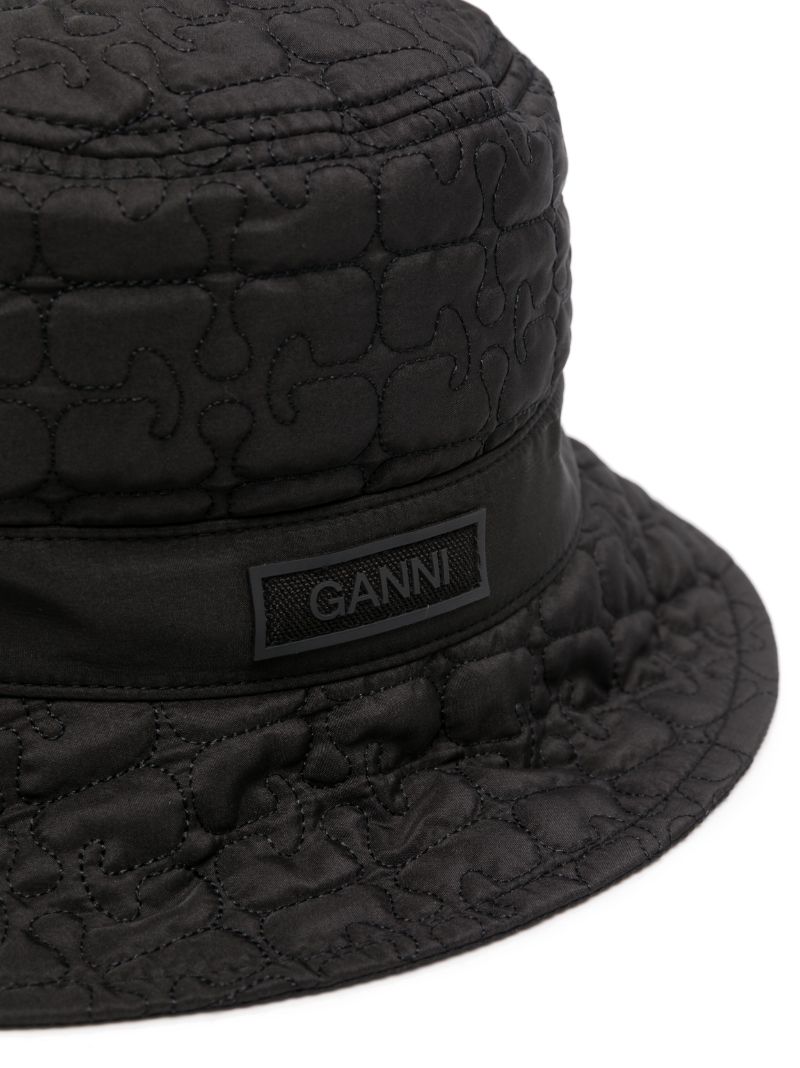 Black Quilted Bucket Hat