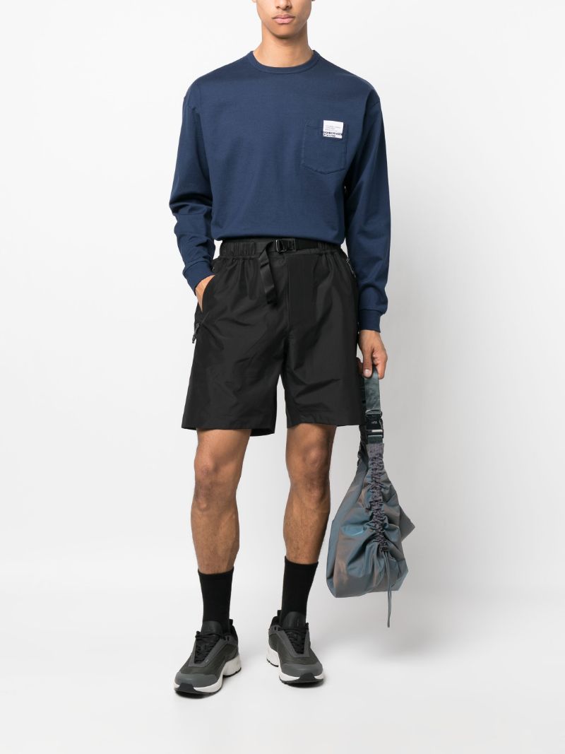 Black Helleren Belted Running Shorts