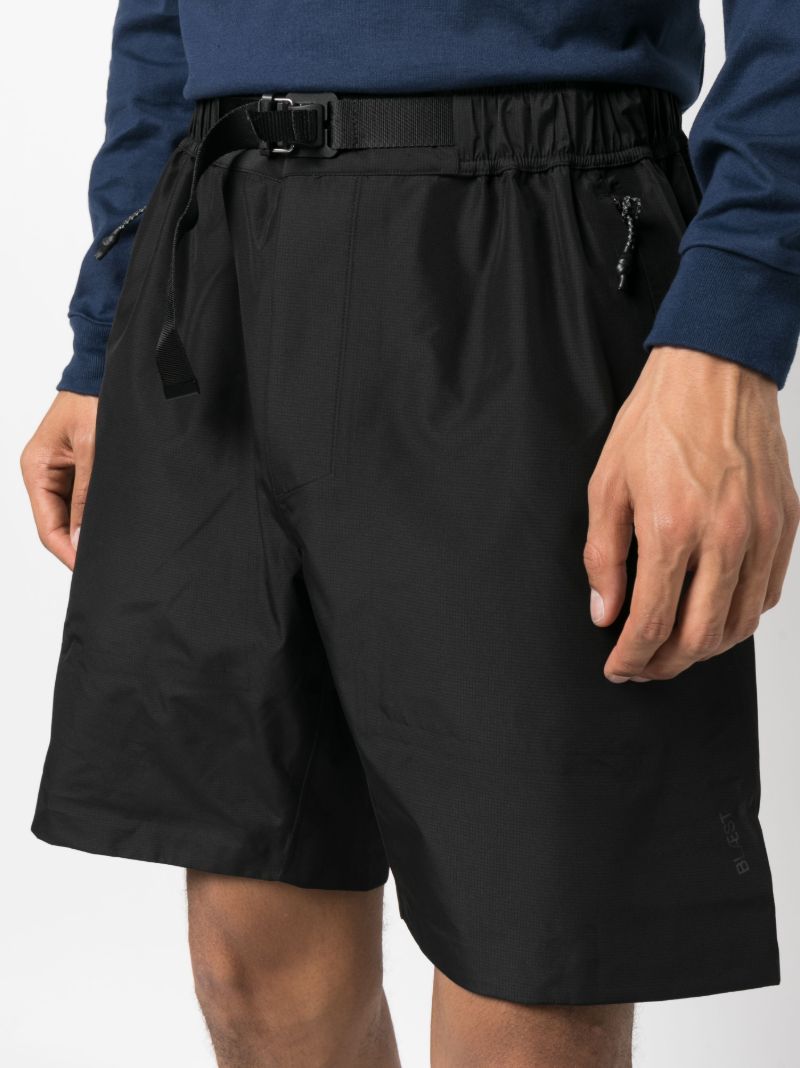 Black Helleren Belted Running Shorts