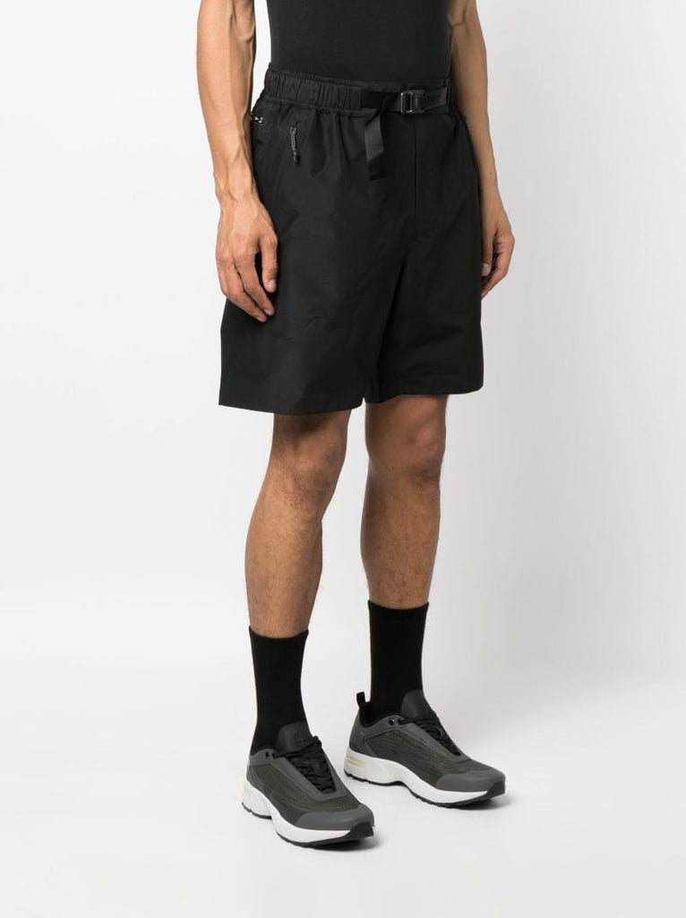 Black Helleren Belted Running Shorts