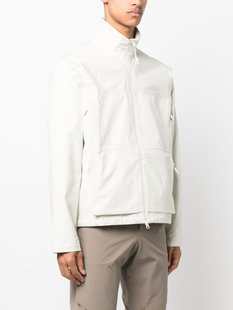 White Linge Zip-up Lightweight Jacket