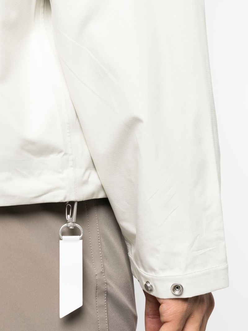 White Linge Zip-up Lightweight Jacket