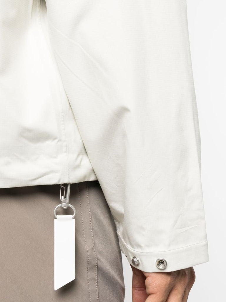 White Linge Zip-up Lightweight Jacket