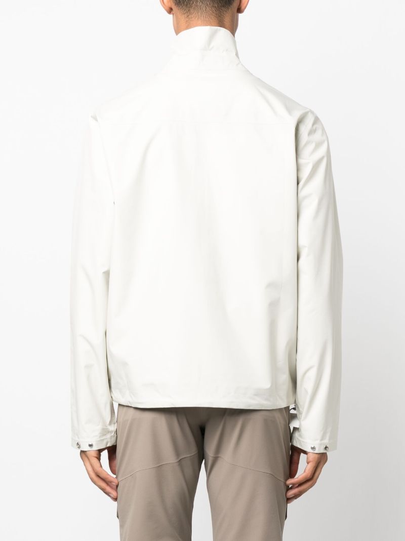White Linge Zip-up Lightweight Jacket