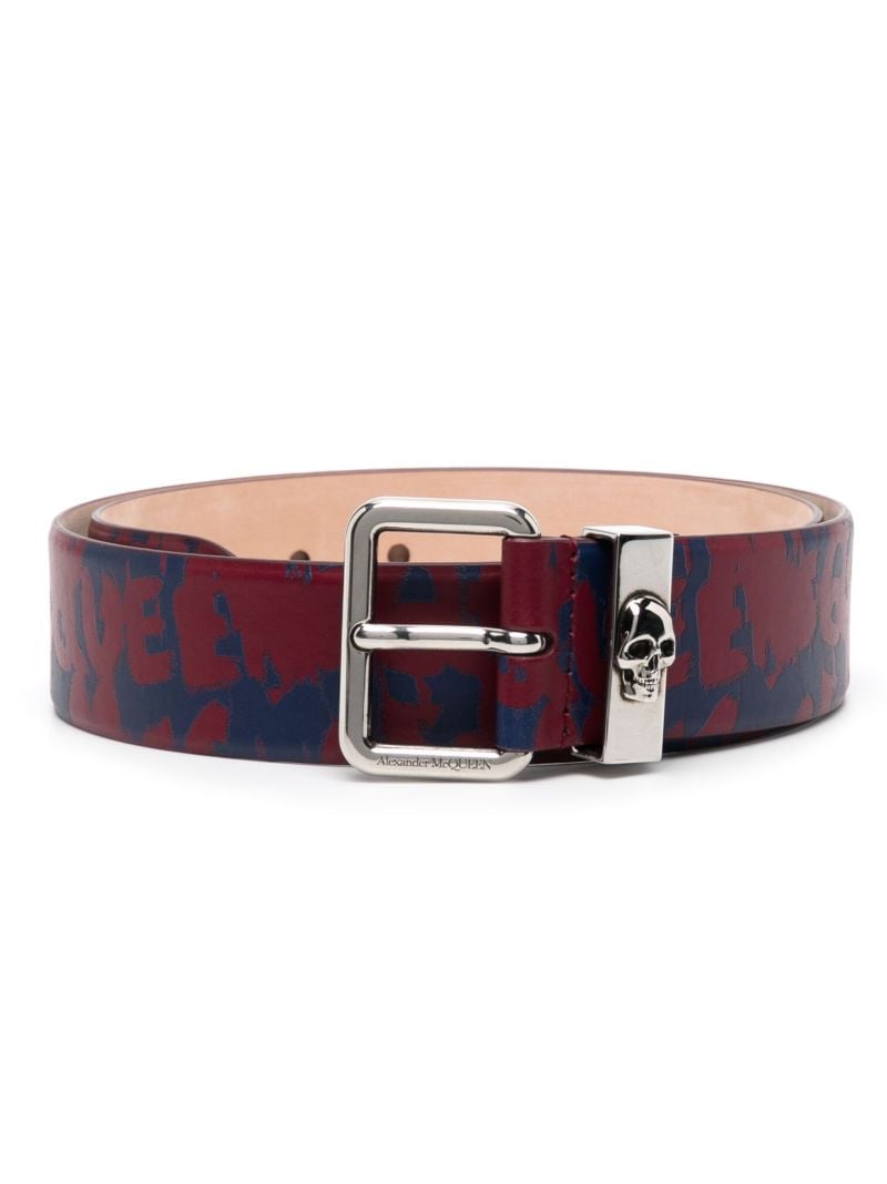 Red Skull Detail Belt