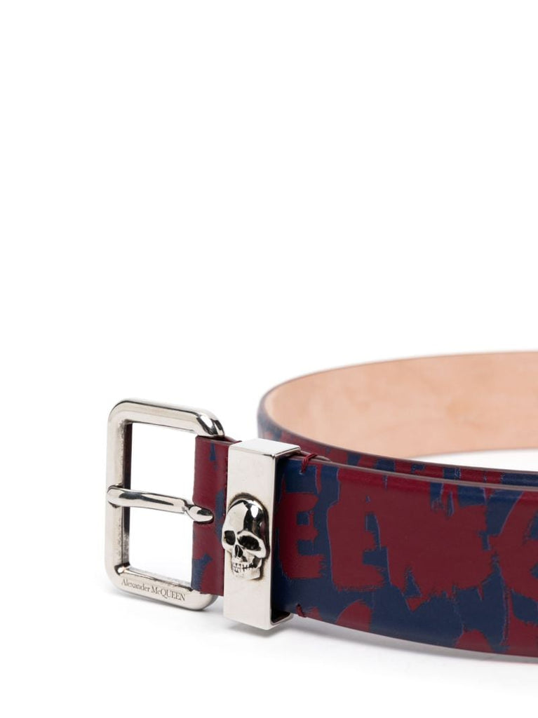 Red Skull Detail Belt