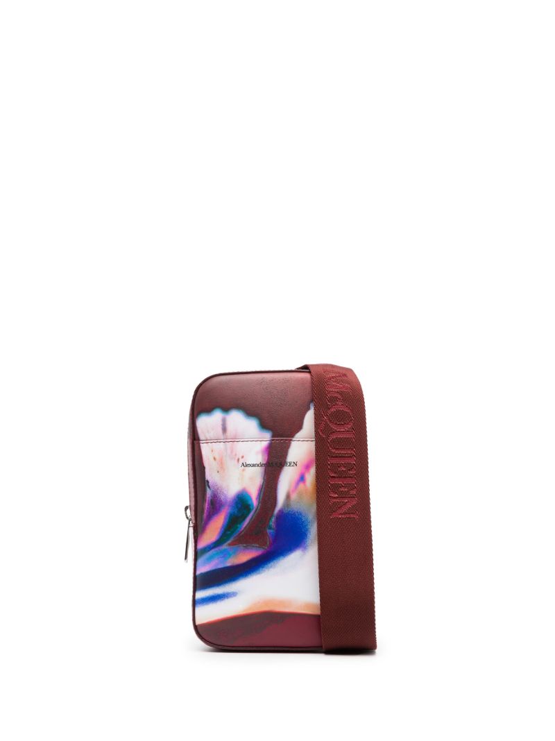 Red Solarised Orchid Shoulder Bag