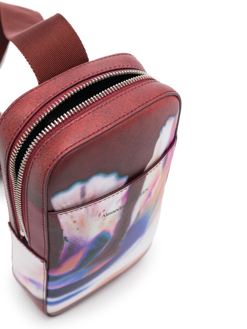 Red Solarised Orchid Shoulder Bag