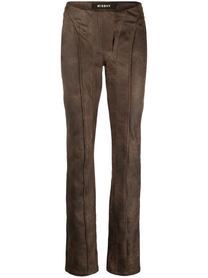 Brown Harley Faux-leather Trousers