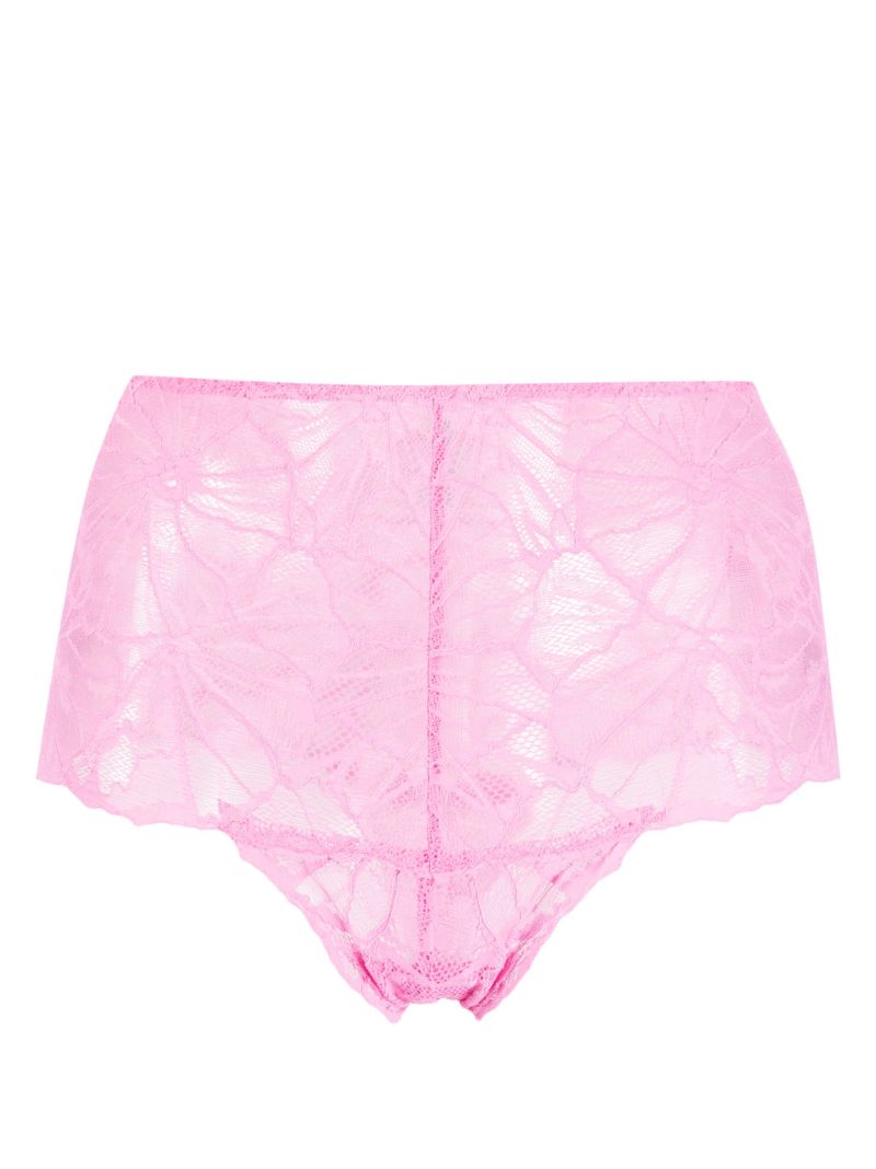 Pink Vita Graphic Lace High Waist Briefs