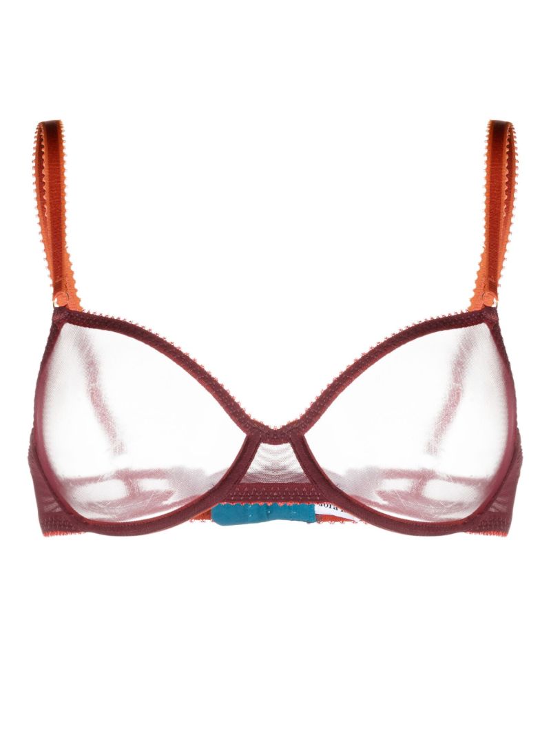 Red Rumi Tulle Underwired Bra