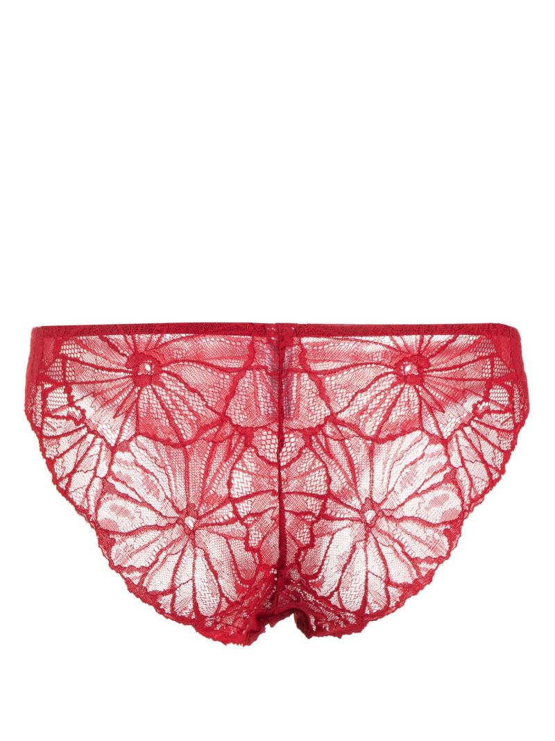 Red Constance Graphic-lace Briefs