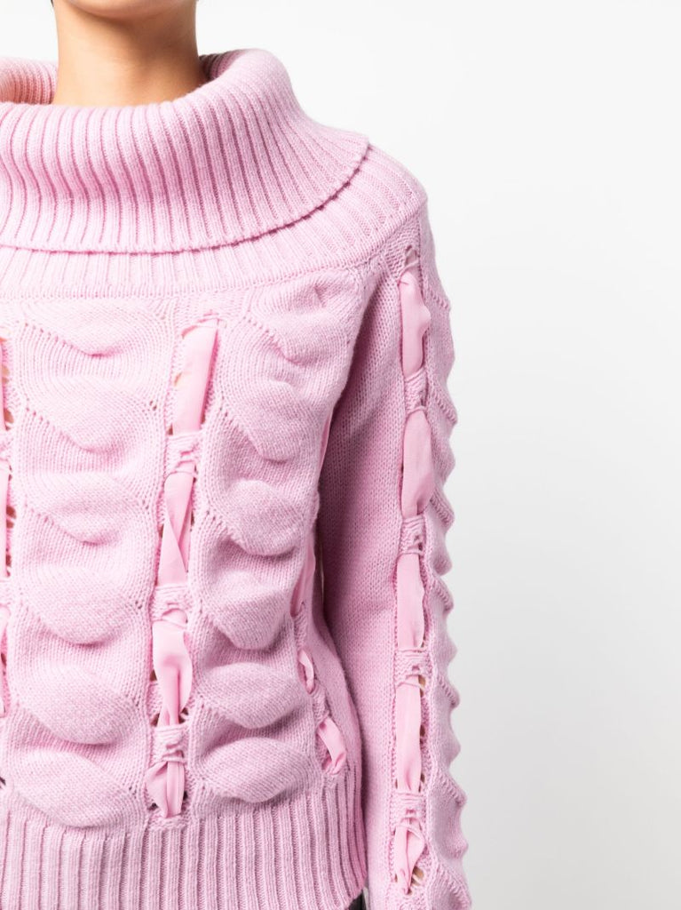 Pink Maglia Chunky Knit Sweater