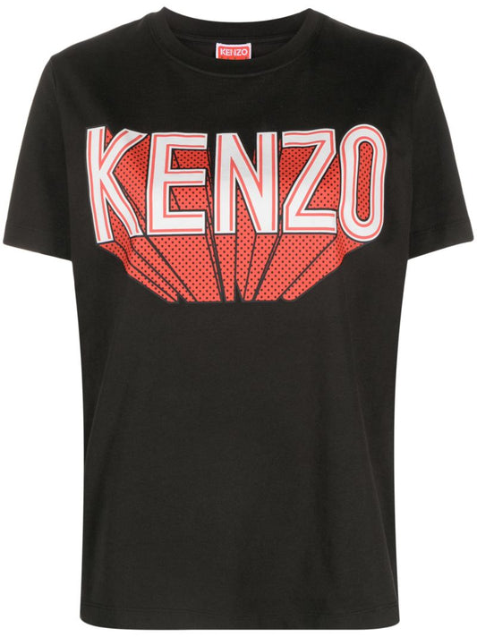 Black Logo-print Cotton T-shirt