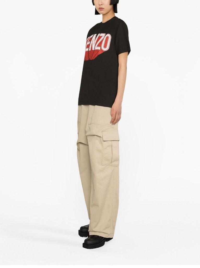 Black Logo-print Cotton T-shirt