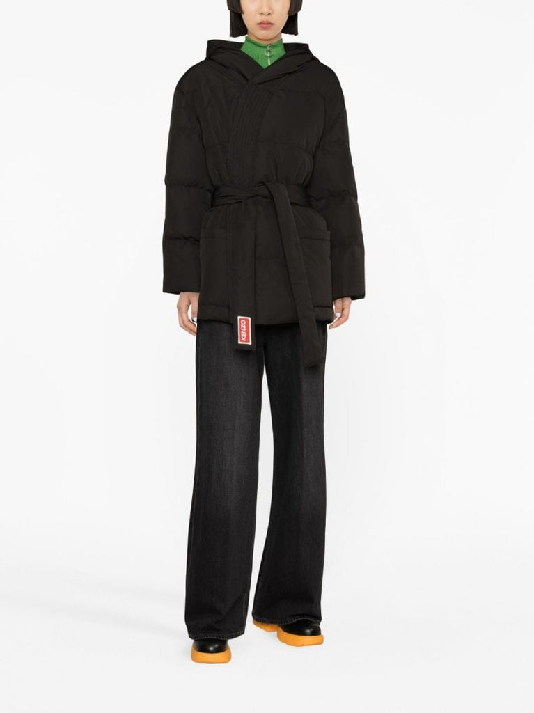 Black Belted Wrap Jacket