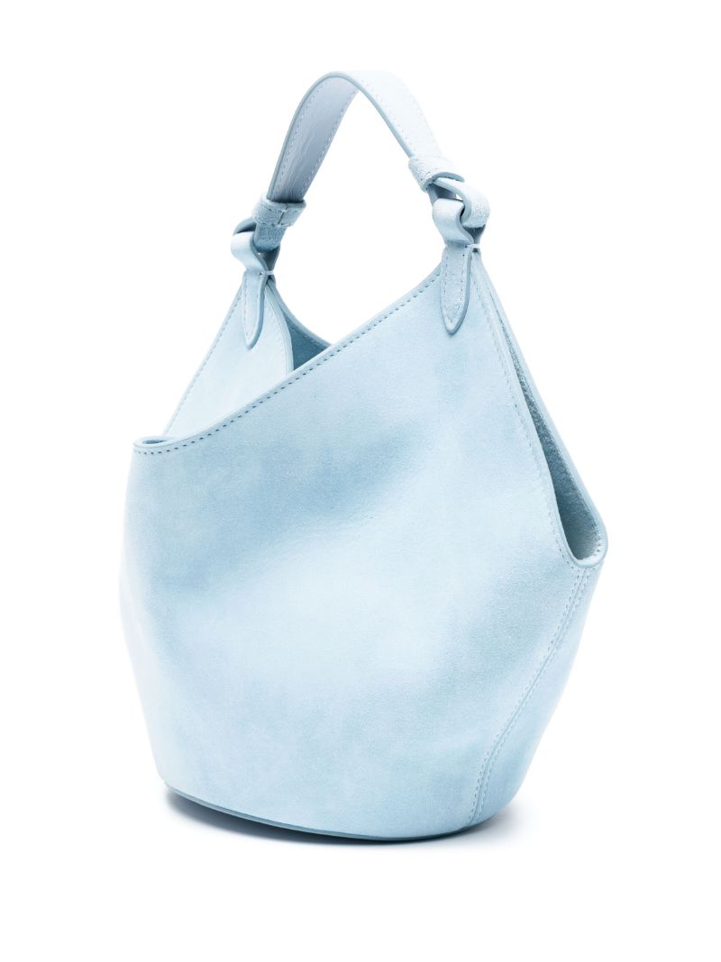 Blue the Mini Lotus Suede Tote Bag