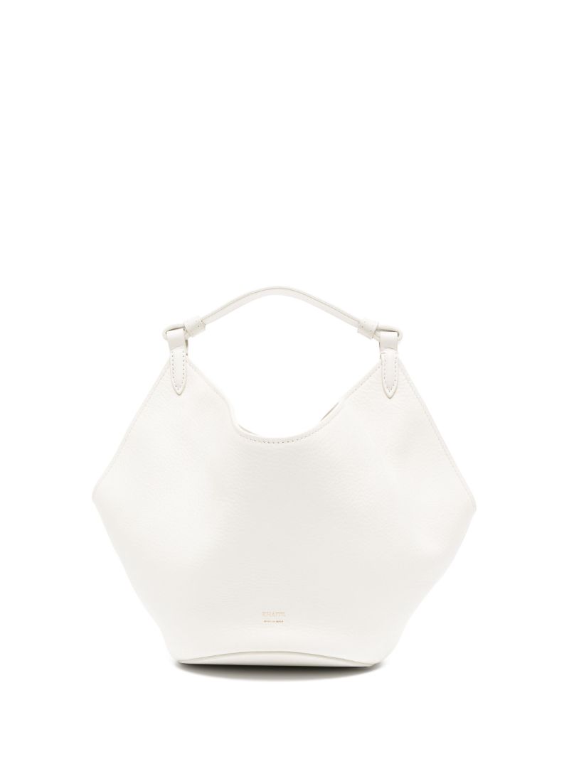 White Mini Lotus Tote Bag