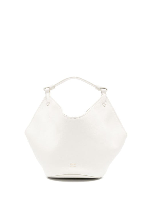 White Mini Lotus Tote Bag