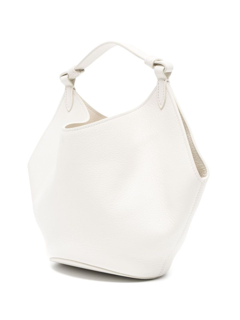 White Mini Lotus Tote Bag