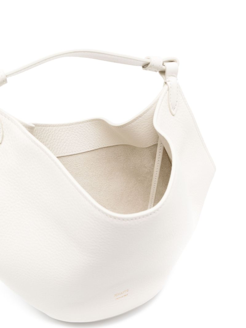 White Mini Lotus Tote Bag