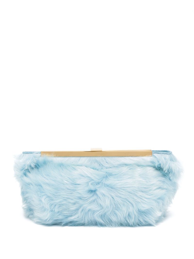 Aimee Shearling Clutch Bag