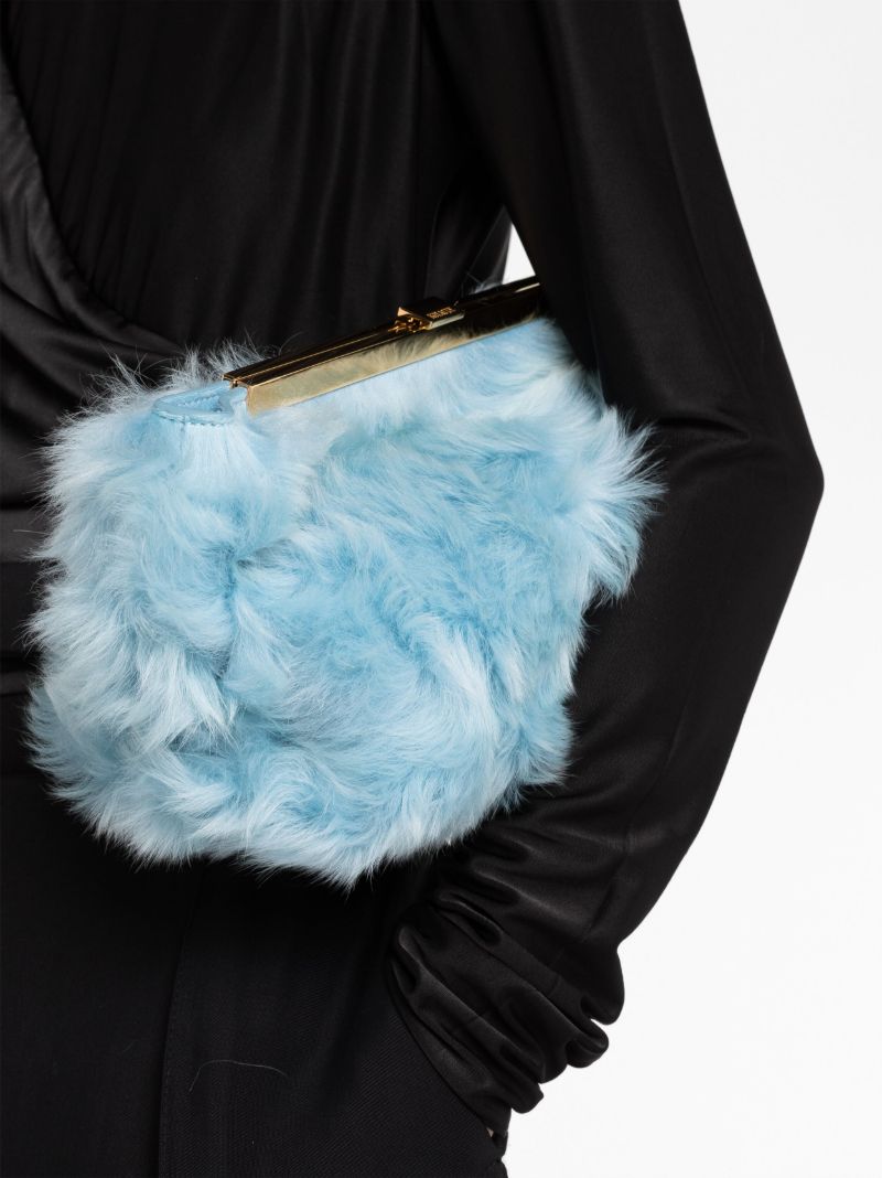 Aimee Shearling Clutch Bag