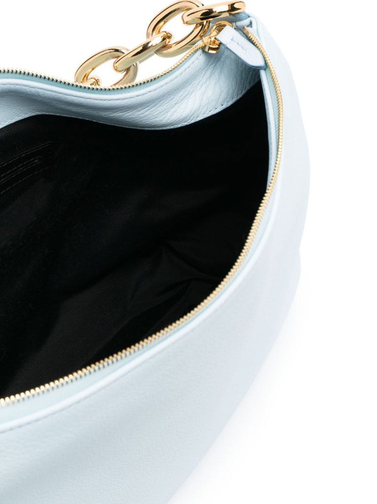 Blue Clara Leather Shoulder Bag