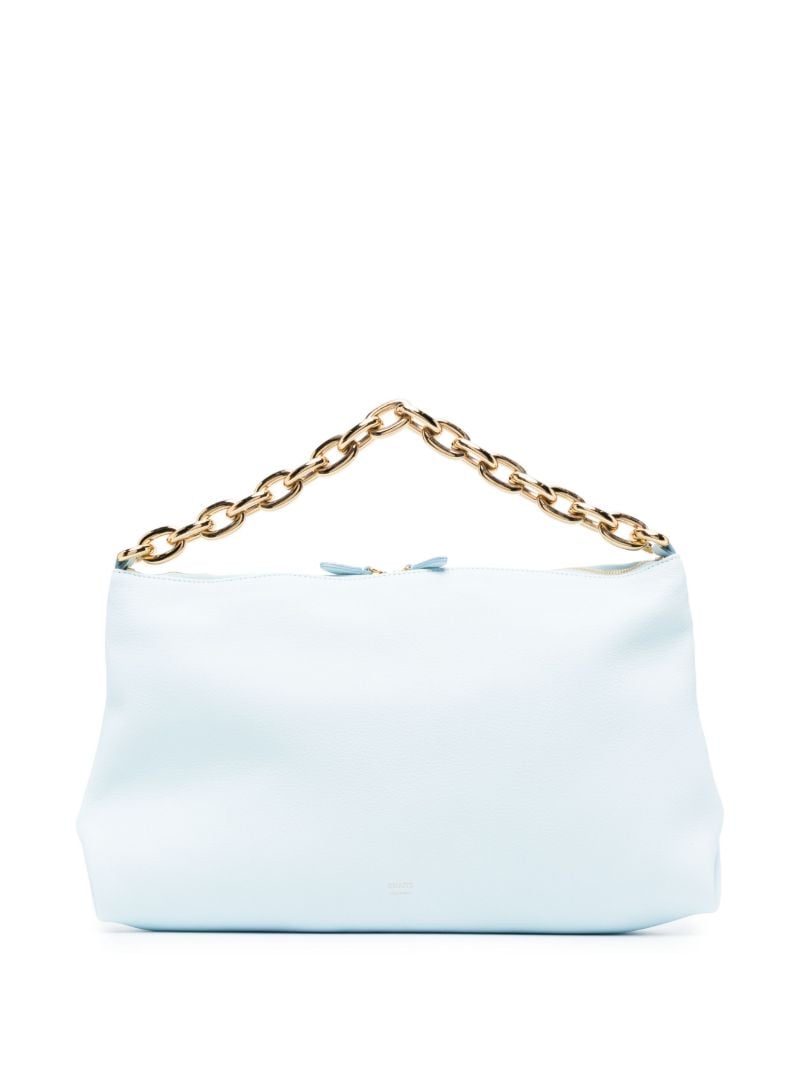 Blue Clara Leather Shoulder Bag