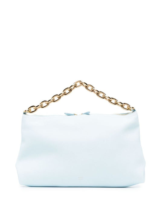 Blue Clara Leather Shoulder Bag