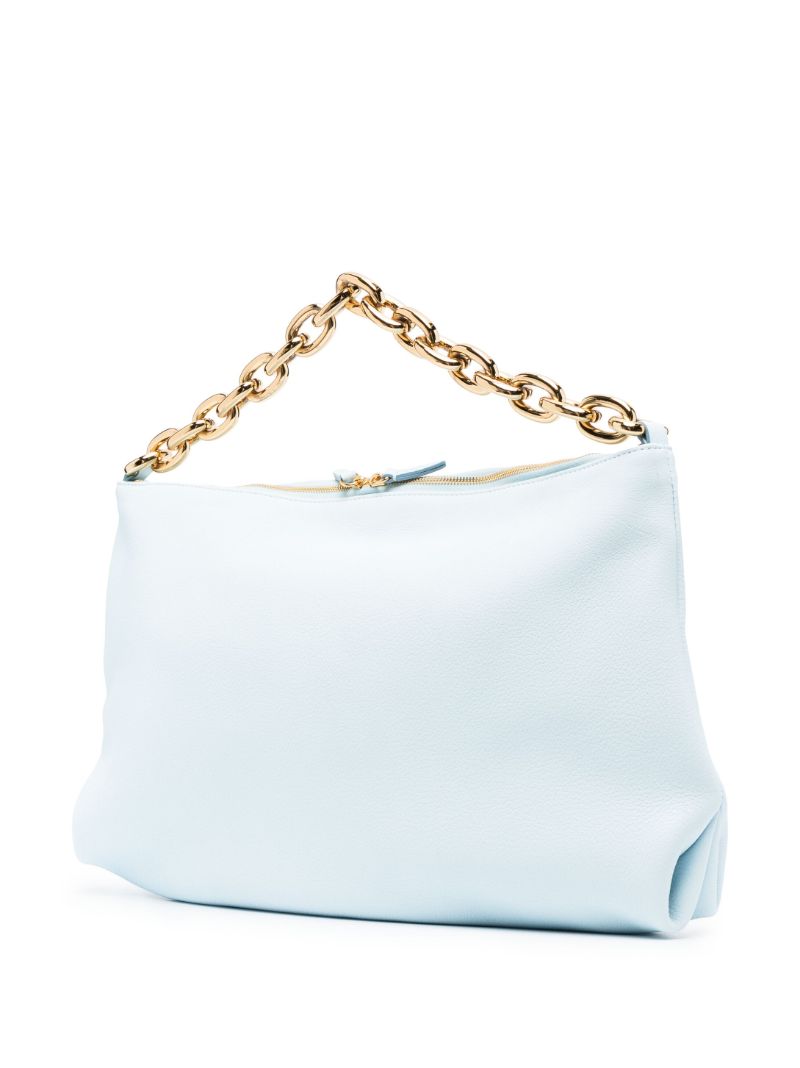 Blue Clara Leather Shoulder Bag