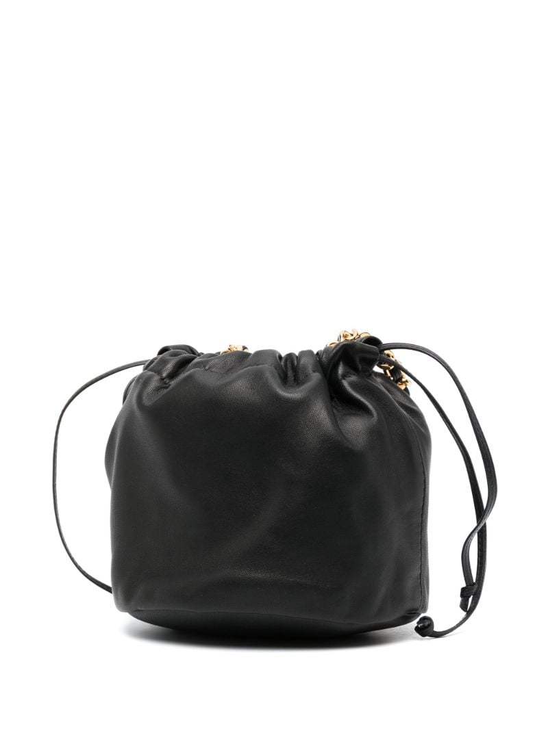 Black the Small Aria Leather Bucket Bag