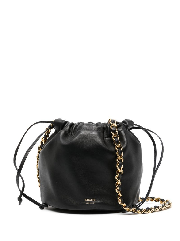 Black the Small Aria Leather Bucket Bag