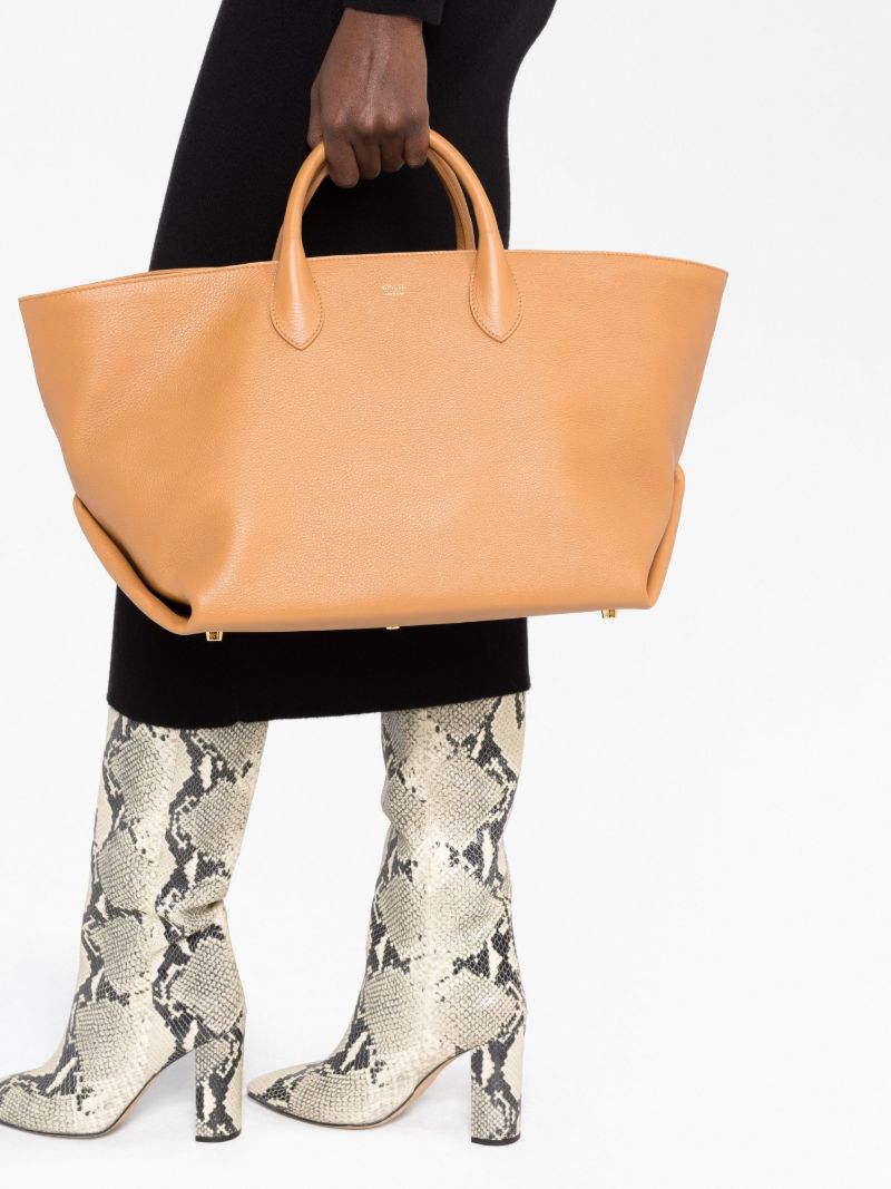 Brown the Medium Amelia Leather Tote Bag