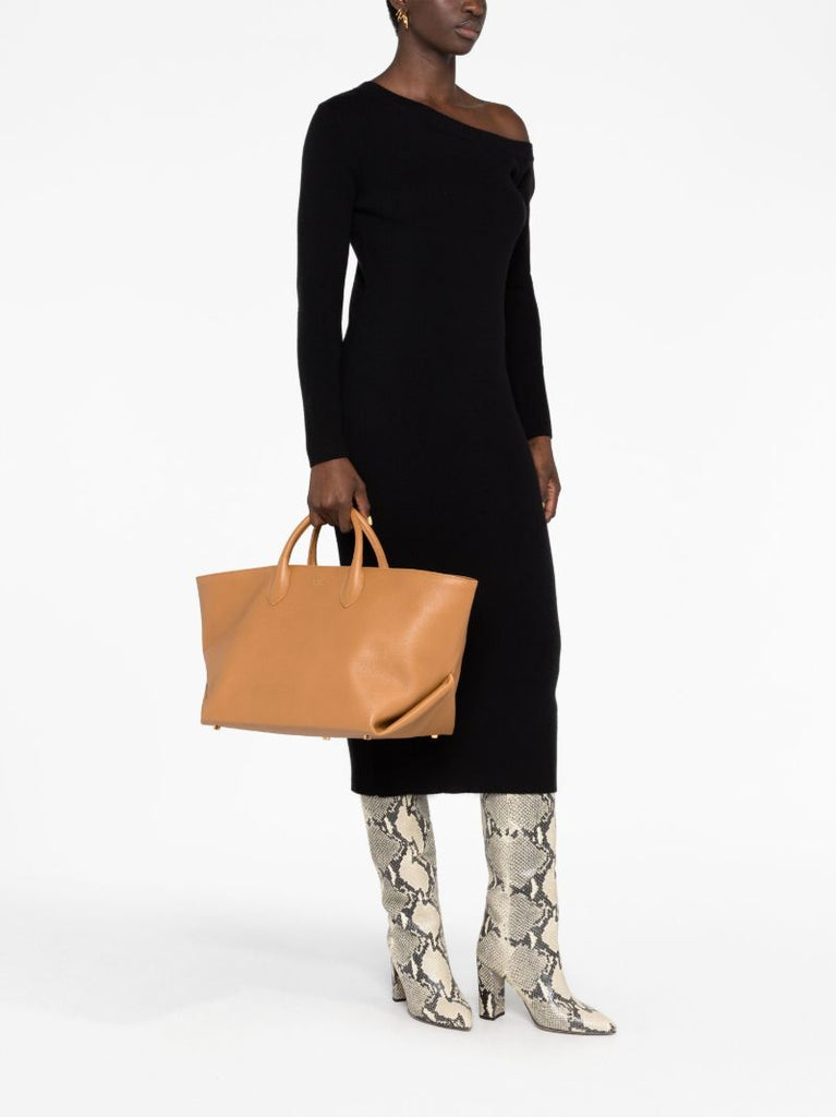 Brown the Medium Amelia Leather Tote Bag