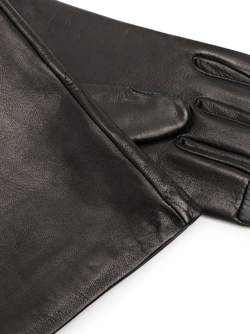 Black Opera Long Leather Gloves