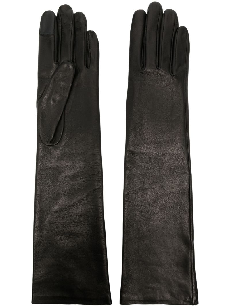 Black Opera Long Leather Gloves