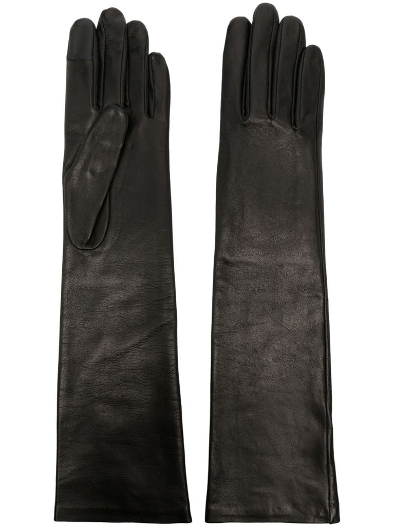 Black Opera Long Leather Gloves