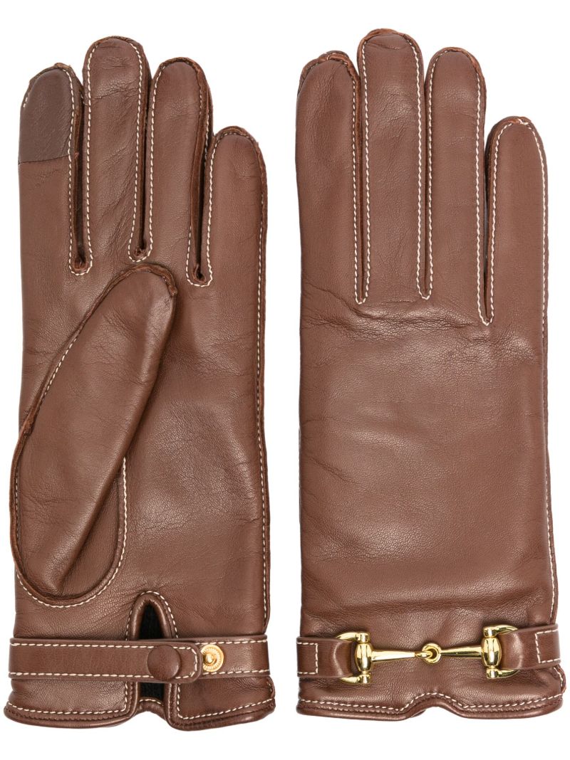 Brown Greco Leather Gloves