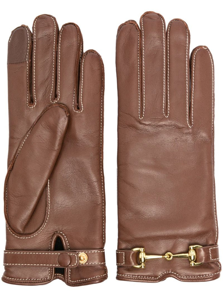 Brown Greco Leather Gloves