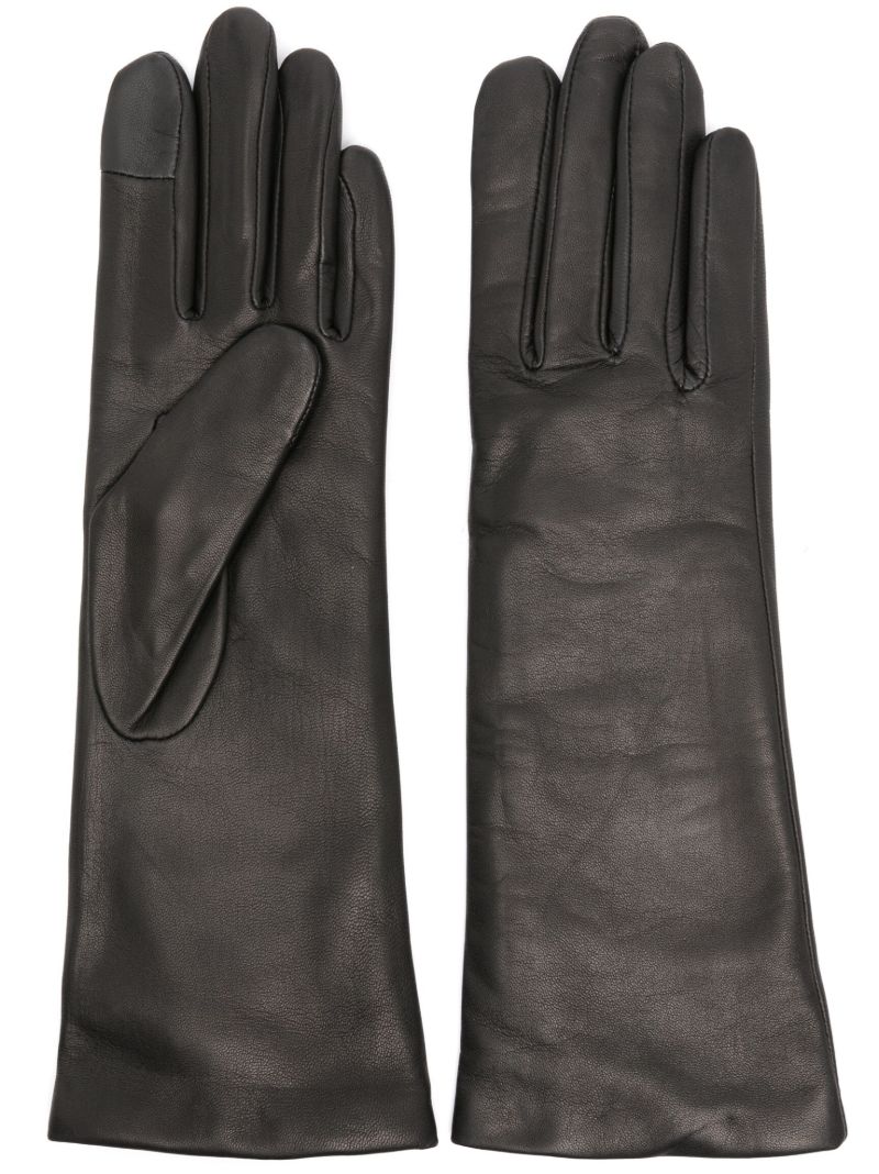 Black Christina Leather Gloves