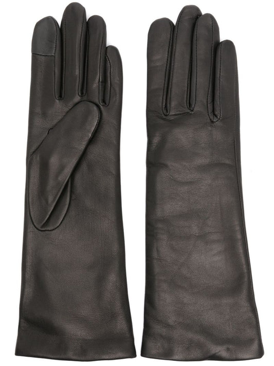 Black Christina Leather Gloves