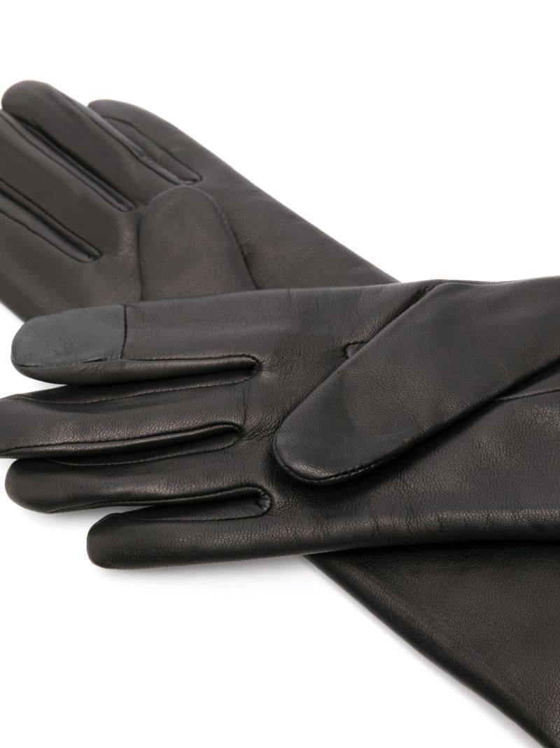 Black Christina Leather Gloves