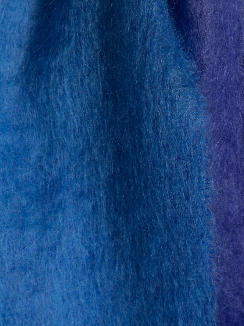 Blue Gradient Fringed Scarf