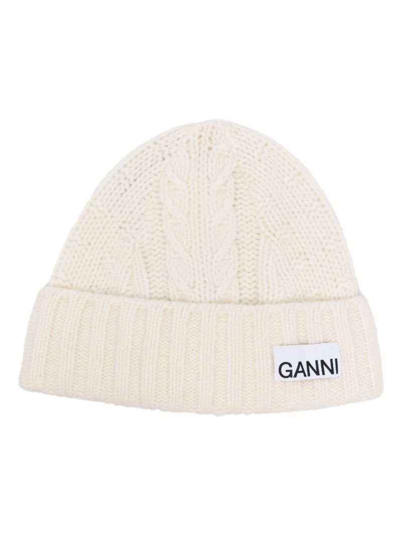 Neutral Cable-knit Beanie Hat