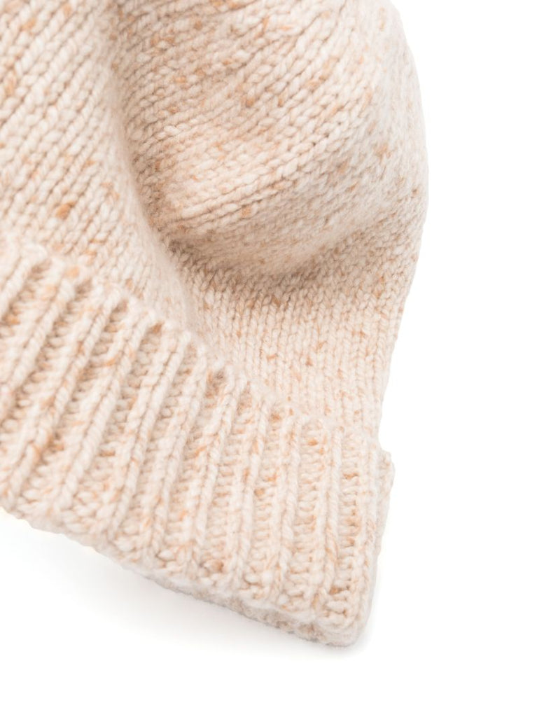 Neutral Cashmere Beanie Hat