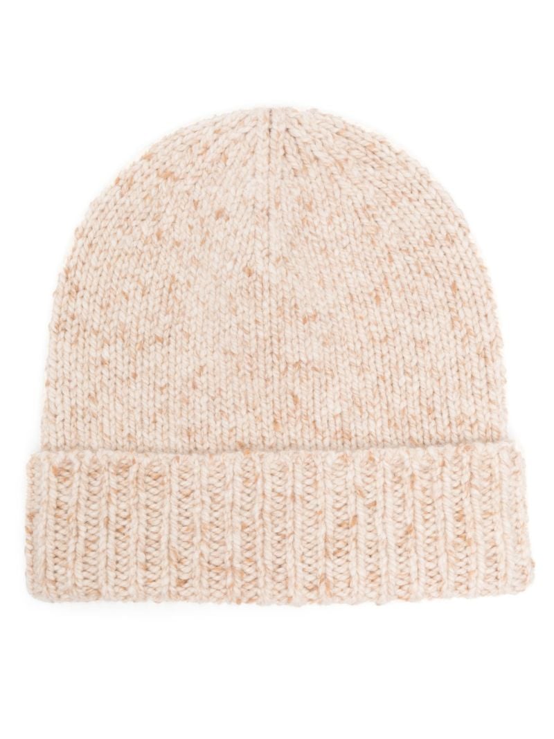 Neutral Cashmere Beanie Hat